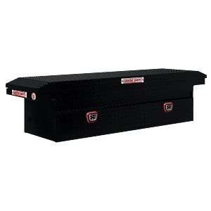 Saddle Box, Aluminum, Full Low Profile, Gloss Black, 11.0 cu ft - 121-5-04