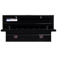 Saddle Box, Aluminum, Full Low Profile, Gloss Black, 11.0 cu ft - 121-5-04 product image