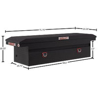 Saddle Box, Aluminum, Full Low Profile, Textured Matte Black, 11.0 cu ft - 121-52-04 product image