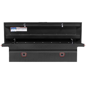 Saddle Box, Aluminum, Full Low Profile, Textured Matte Black, 11.0 cu ft - 121-52-04 product image