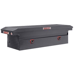 Saddle Box, Aluminum, Full Low Profile, Gunmetal Gray, 11.0 cu ft - 121-6-04