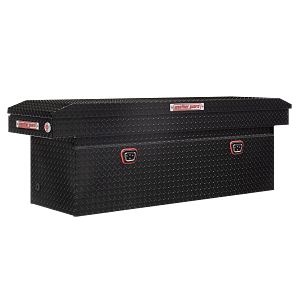 Saddle Box, Aluminum, Full Deep, Gloss Black, 15.0 cu ft - 123-5-04