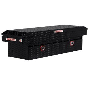 Saddle Box, Aluminum, Full Standard, Gloss Black, 11.0 cu ft - 127-5-04