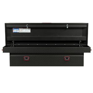 Saddle Box, Aluminum, Full Standard, Textured Matte Black, 11.0 cu ft - 127-52-04 product image