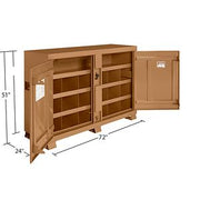 Jobsite Bin Storage Cabinet 48 cu ft w/ KL - 129-KL product image