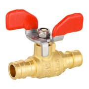 10 Pcs 1/2" PEX-A Expansion Butterfly Ball Valve, Red (Lead Free)