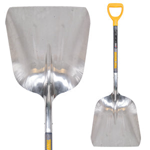 #12 Aluminum Scoop with D-Grip on Hardwood Handle