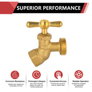 10 Pcs 1/2" FIP x 3/4" MHT Brass No-Kink Hose Bibb (Lead Free)