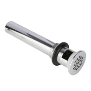 Bathroom Sink Overflow Flat Top Grid Drain Assembly, Chrome Plated