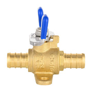 10 Pcs 1/2" PEX Crimp Drop Ear Butterfly Ball Valve, Blue (Lead Free)