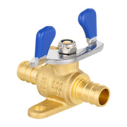3/4" PEX Crimp Drop Ear Butterfly Ball Valve, Blue (Lead Free)