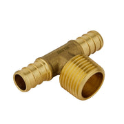 PEX-B Crimp Male Tee 3/4" PEX x 3/4" PEX x 1/2" Male Tee (Lead Free)