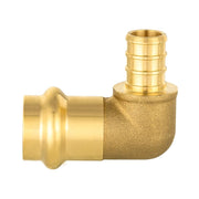 30 Pcs 1/2" Press x 1/2" PEX Crimp Brass Elbow (Lead Free)