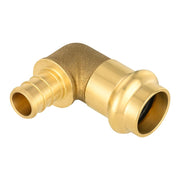 30 Pcs 1/2" Press x 1/2" PEX Crimp Brass Elbow (Lead Free)