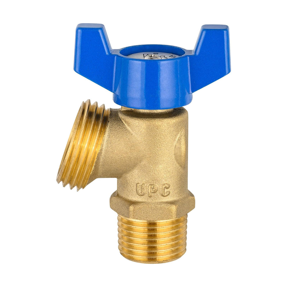 1/2" MIP x 3/4" MHT Boiler Drain Valve,1/4 Turn