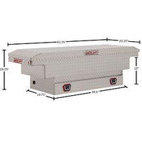 Saddle Box, Aluminum, Mid-Size Low Profile, Clear, 8.0 cu ft - 131-0-04 product image