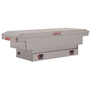 Saddle Box, Aluminum, Mid-Size Low Profile, Clear, 8.0 cu ft - 131-0-04