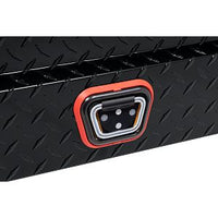 Saddle Box, Aluminum, Mid-Size Low Profile, Gloss Black, 8.0 cu ft - 131-5-04 product image