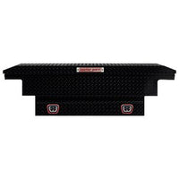 Saddle Box, Aluminum, Mid-Size Low Profile, Gloss Black, 8.0 cu ft - 131-5-04 product image