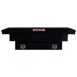 Saddle Box, Aluminum, Mid-Size Low Profile, Gloss Black, 8.0 cu ft - 131-5-04 product image