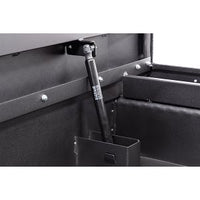 Saddle Box, Aluminum, Mid-Size Low Profile, Textured Matte Black, 8.0 cu ft - 131-52-04 product image