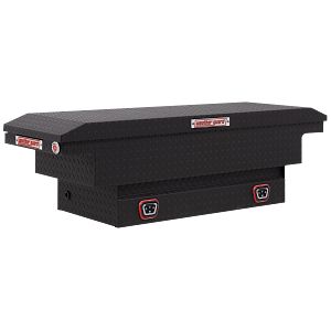 Saddle Box, Aluminum, Mid-Size Low Profile, Textured Matte Black, 8.0 cu ft - 131-52-04 product image
