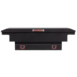 Saddle Box, Aluminum, Mid-Size Low Profile, Textured Matte Black, 8.0 cu ft - 131-52-04 product image