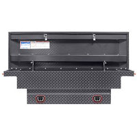 Saddle Box, Aluminum, Mid-Size Low Profile, Gunmetal Gray, 8.0 cu ft - 131-6-04 product image