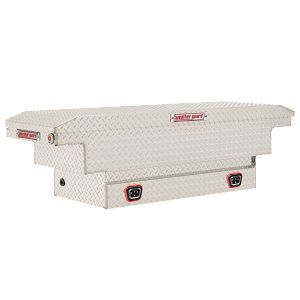 Saddle Box, Aluminum, Mid-Size Deep, Clear, 9.0 cu ft - 137-0-04