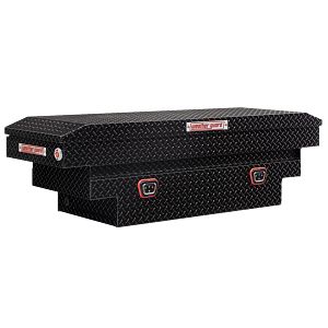 Saddle Box, Aluminum, Mid-Size Deep, Gloss Black, 9.0 cu ft - 137-5-04