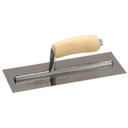 13 in x 5 in Marshalltown SS Finishing Trowel w/ Curved Wood Handle