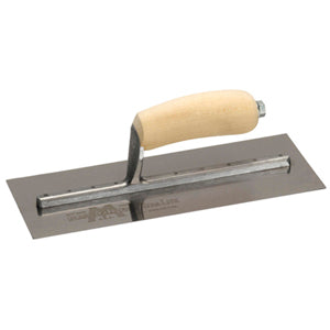 13 in x 5 in Marshalltown SS Finishing Trowel w/ Curved Wood Handle