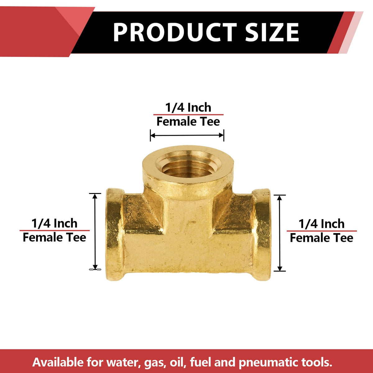 1/4" Female NPT Tee