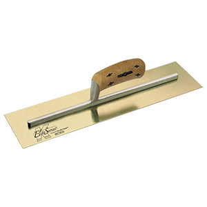 14" X 5" Elite Series Golden Stainless Steel Finishing Trowel w/ Cork Handle