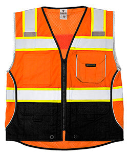1516 Orange Ultra Cool Black Bottom Vest - Large