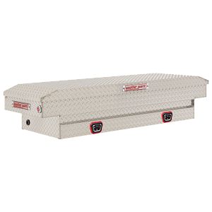 Saddle Box, Aluminum, Mid-Size, Clear, 7.0 cu ft - 154-0-04