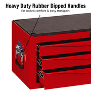 Teng Tools 3 Drawer 26 Inch Wide Red Portable Steel Lockable Middle Tool Box - TC803N