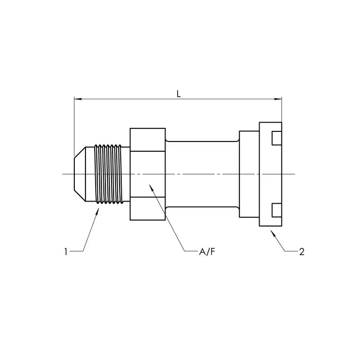 1700-16-16 | 16 MJ - 16 Code 61 Flange Straight, Carbon Steel