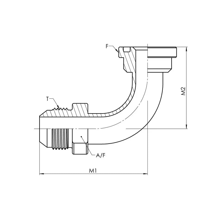 1704-24-32-Tube | 24 MJ - 32 Code 61 Flange Swept 90 Elbow, Carbon Steel