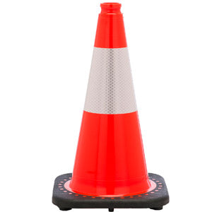18" Wide Body Traffic Cone w/ Reflective Collar