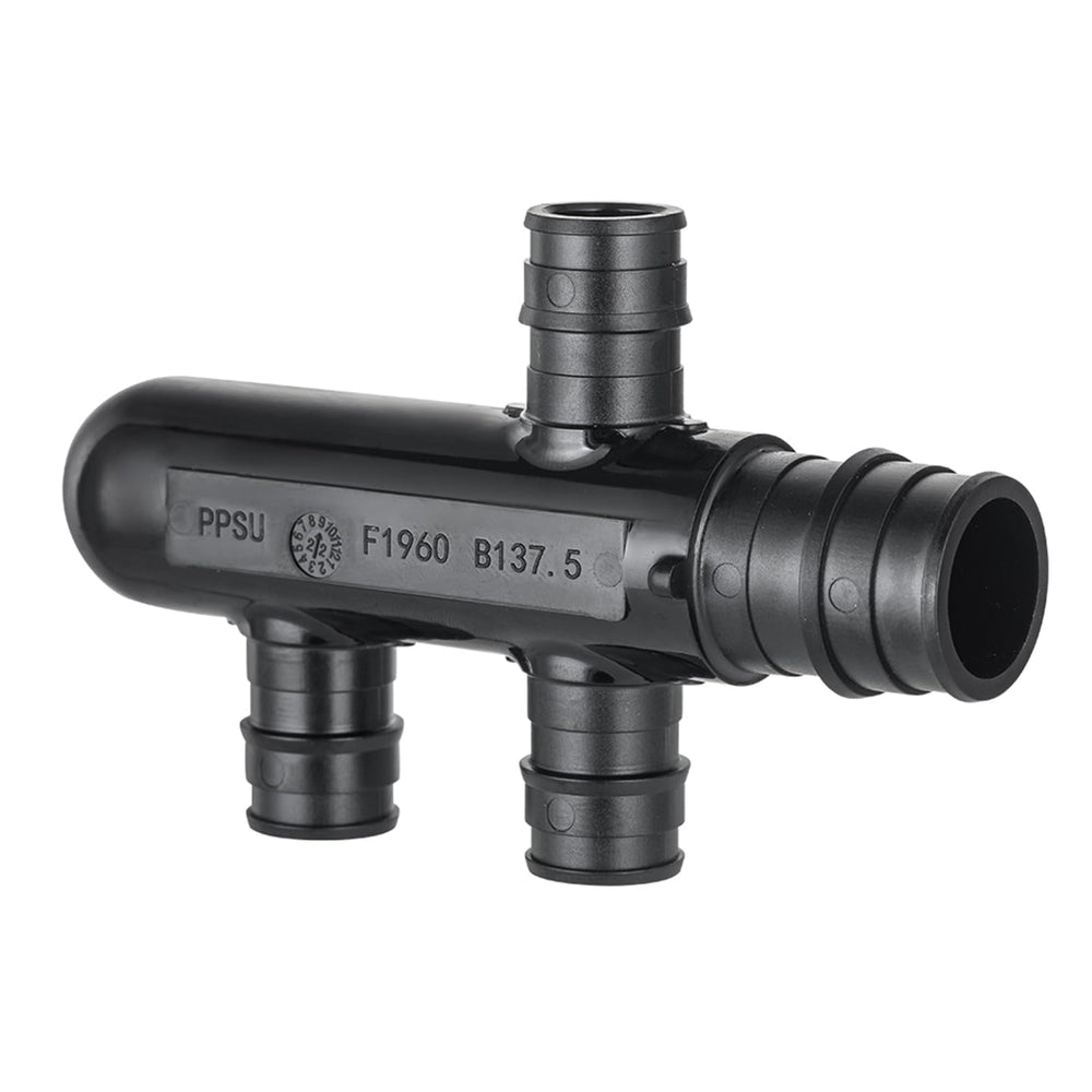 PEX A Expansion 3/4" x 1/2" Opposing Closed Manifold (3 Port)