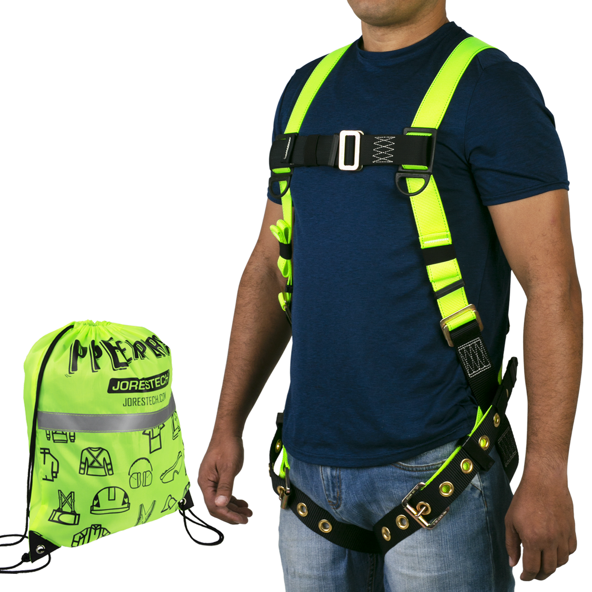 1D Fall Protection Safety Body Harness with Grommets