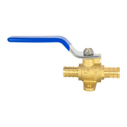 1/2" PEX Crimp Drop Ear Ball Valve, Blue (Lead Free)