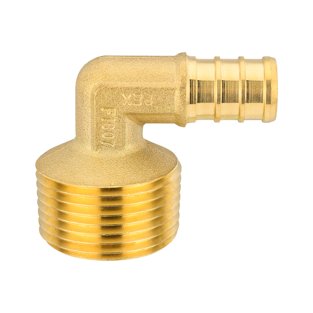 30 Pcs PEX-B Crimp 1/2" PEX x 3/4" Male Threaded Elbow (Lead Free)