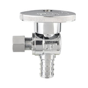 10 Pcs 1/2" PEX Crimp x 1/4" OD Compr. Angle Stop Valve, 1/4 Turn (Lead Free)