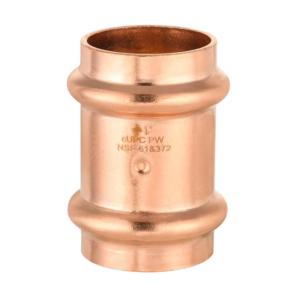 1" Press Copper Coupling w/Stop (Lead Free)