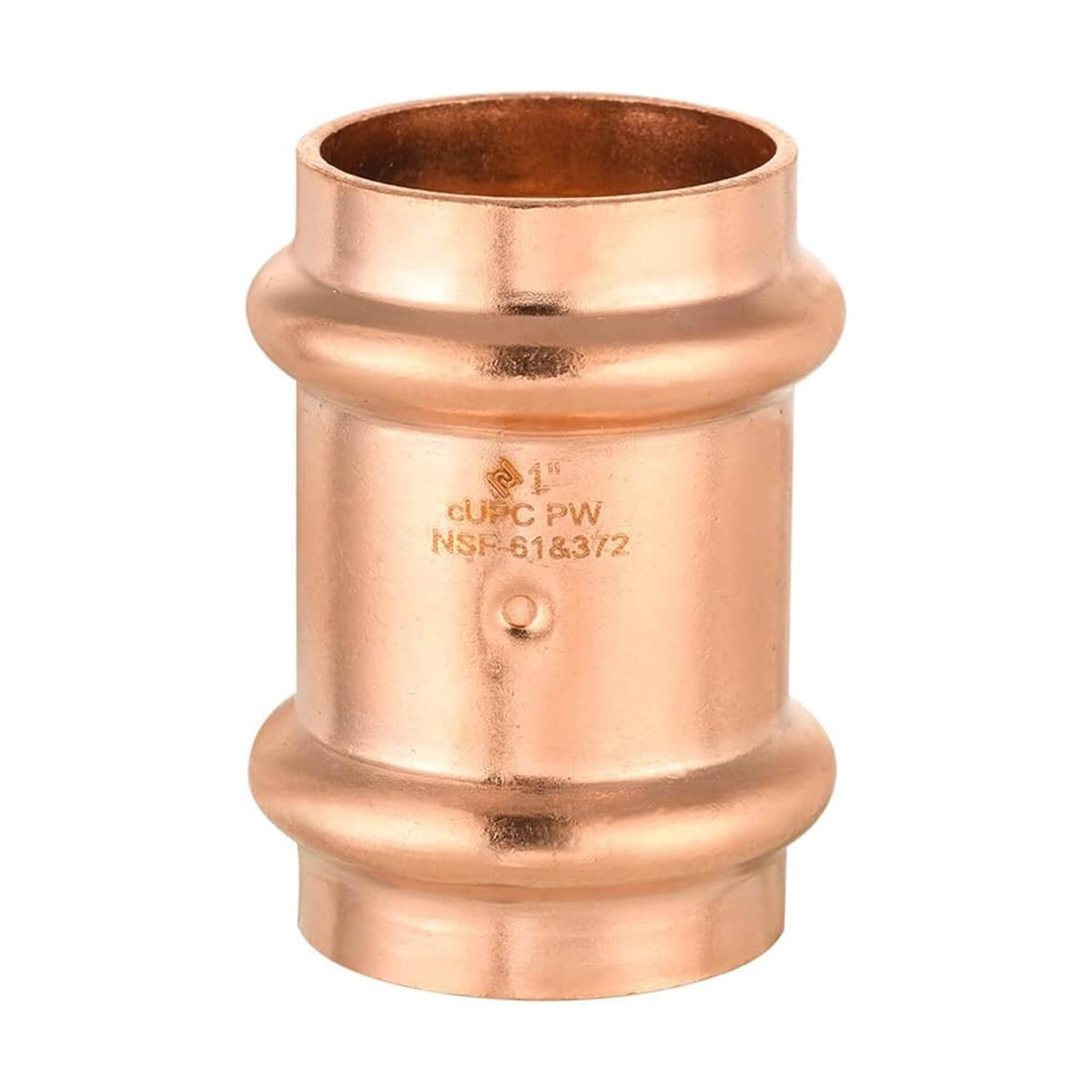 1" Press Copper Coupling w/Stop (Lead Free)