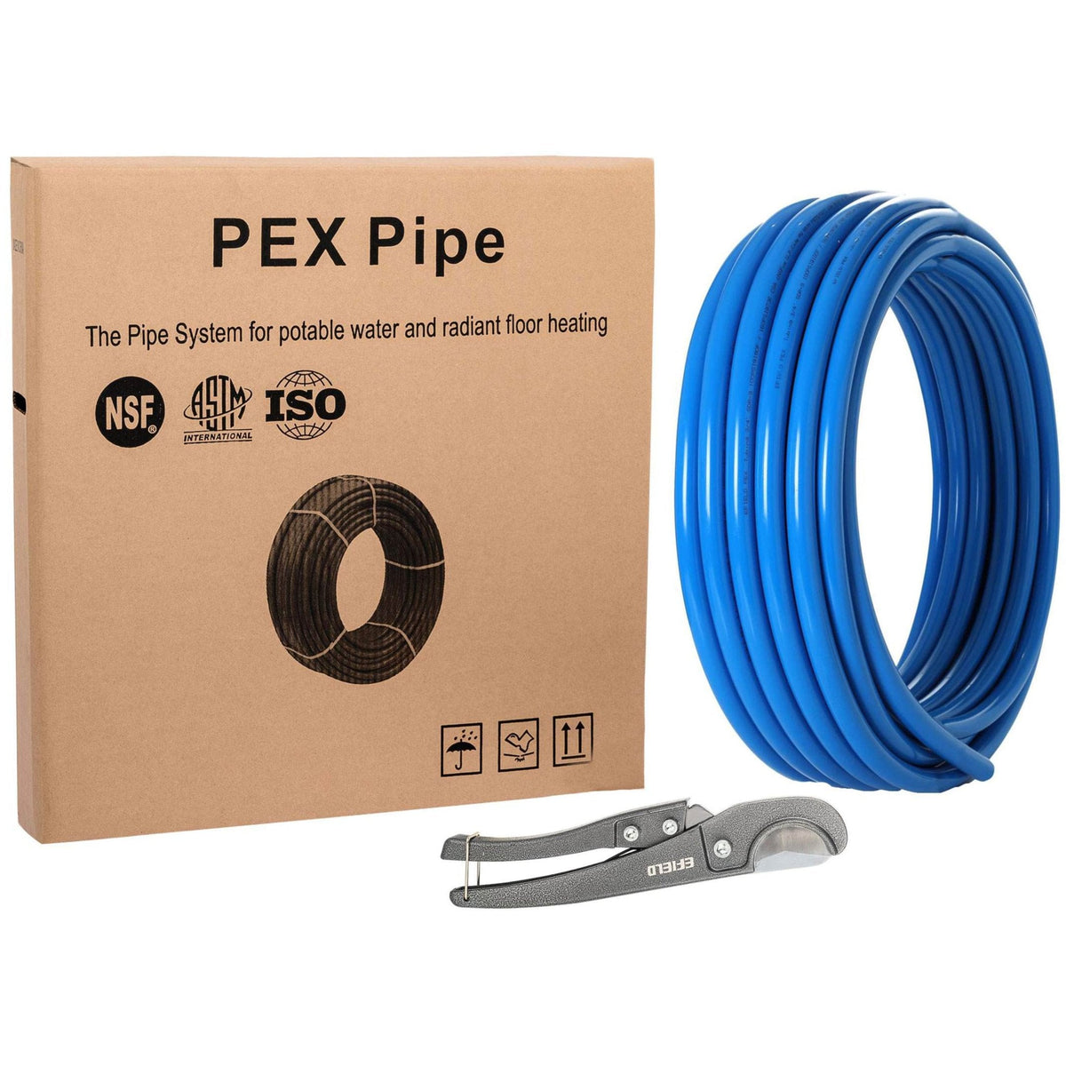 3/4" 100ft PEX-B Pipe (Blue & Cutter)