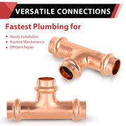 1/2" Press Copper Tee (Lead Free)