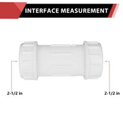 10 Pcs 2-1/2" PVC Compression Coupling